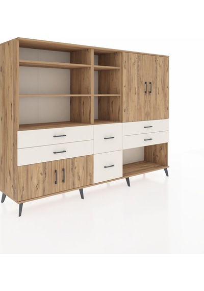Hyperion Dolap 10 Raflı 6 Çekmeceli 4 Kapaklı 220x44x163 Çam-çam/ Çam-çam/aytaşı Hyperion Dolap 10 Raflı 6 Çekmeceli 4 Kapaklı 220x44x163 Çam-çam/ Çam-çam/aytaşı