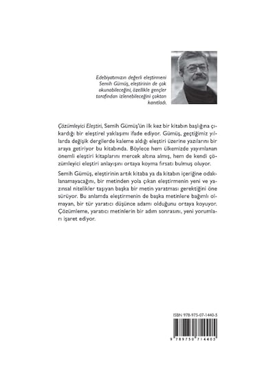 Çözümleyici Eleştiri - Semih Gümüş - Can Yayınları