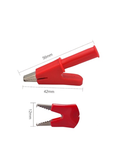 Ic-243a 4mm Banana Jak Girişli Krokodil Wd1096 Siyah Kırmızı Set