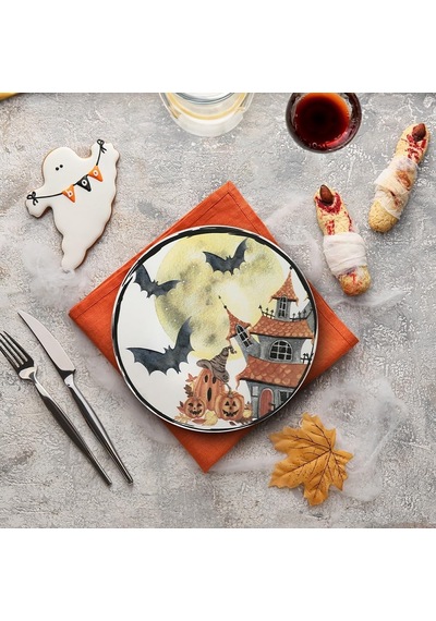 Halloween Moon Servis Tabağı 26 Cm 19947 Çok Renkli
