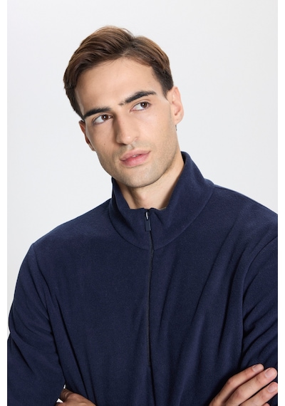 George Henry Anti-pilling Tüylenme Yapmayan Standart Fit Bato Yaka Soğuk Geçirmez Sweatshirt Polar Lacivert