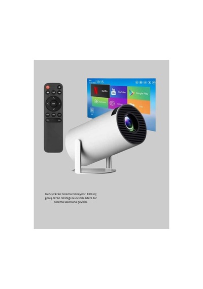 Full Hd 4k Destekli Akıllı Projeksiyon 130 İnç Ekran Uzun Ömürlü Ampul Ve Çoklu Giriş