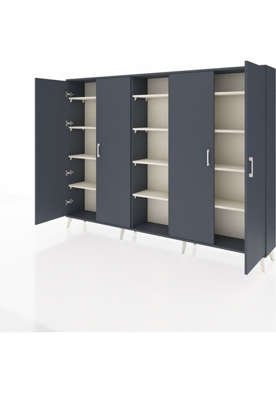 Arges Dolap 12 Raflı 4 Kapaklı 220x30x163 Antrasit-antrasit/aytaşı Antrasıt/aytası - Antrasıt Arges Dolap 12 Raflı 4 Kapaklı 220x30x163 Antrasit-antrasit/aytaşı Antrasıt/aytası - Antrasıt