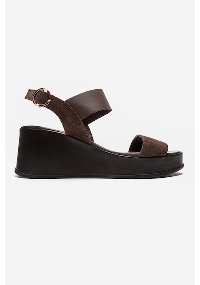 Luvishoes Lolanthe Kahverengi Cilt/kahverengi Süet Hakiki Deri Kadın Dolgu Topuklu Sandalet Luvishoes Lolanthe Kahverengi Cilt/kahverengi Süet Hakiki Deri Kadın Dolgu Topuklu Sandalet