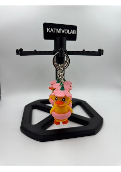 Pinky Duck Anahtarlık Açık Pembe