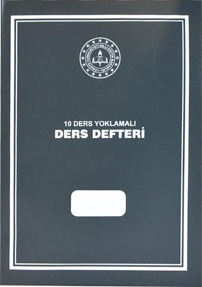 10 Ders Yoklamalı Ders Defteri 28x41 Gri Plastik Kapak