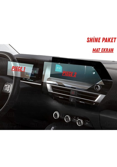 Citroen C4x Shine Paket Uyumlu Hayalet Ekran Ve Multimedya Mat Ekran Koruyucu