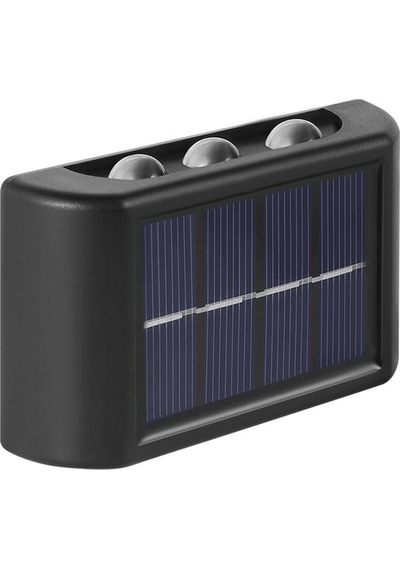 2 Adet Dekoratif Duvara Monteli Gün Işığı Solar Enerji Aplik Led 6 Ledli 3 Üstte 3 Altta Led Mevcut