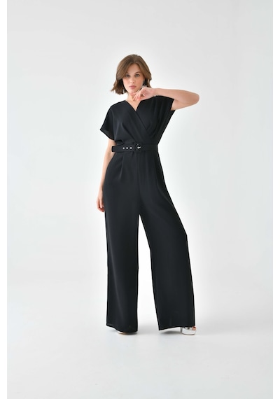 Ftz Women Kadın Kemerli Tulum Siyah 30724-siyah Siyah