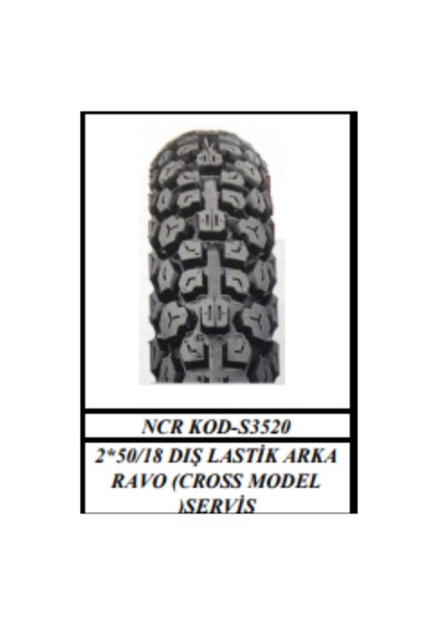 Dış 2 50 18 Ravo Cross Servis
