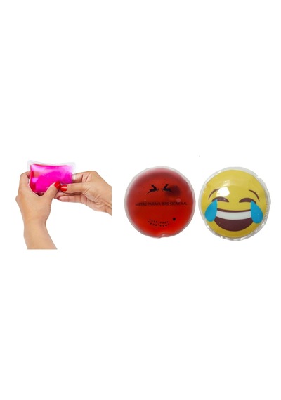 Gülen Emoji Kırmızı Ceylan Cep Sobası,el Isıtıcı,2 Adet Sıcak Su