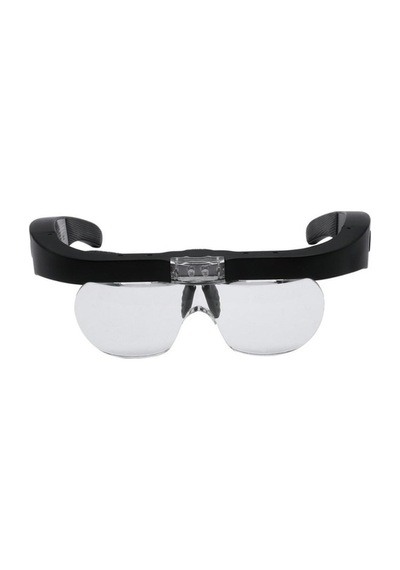 Pazly Usb Şarjlı Led Gözlük Büyüteç, 4 Lens Seçenekli, Kuyumcu Kullanımı İçin, Çok Renkli Multicolor
