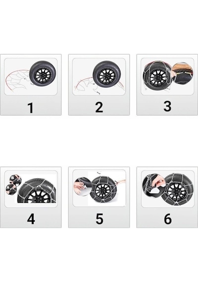 Oto Lastik Kar Zinciri 185/75/r16 X Tipi Binek Suv Takmatik Kolay Montaj 10 CM