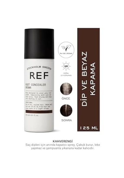 Stockholm-ref Root Concealer Brown 100 Ml Saç Dipleri Için Anında Kapatıcı Sprey - Kahve