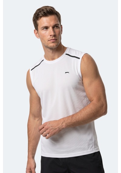 Slazenger Rexıs Erkek Kolsuz Beyaz Tişört