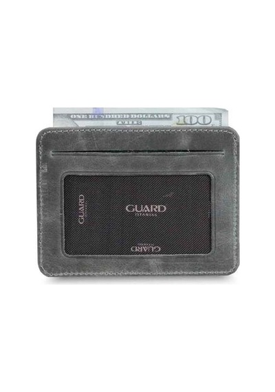 Guard Dikey Crazy Gri Deri Kartlık - 173gua2307t1470 Çok Renkli