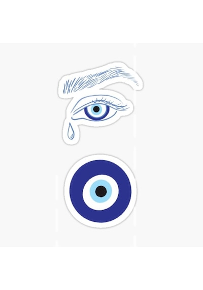 Nazar Sticker Yapıştırma Etiket Leptop Araba Cam Md18 17Cm