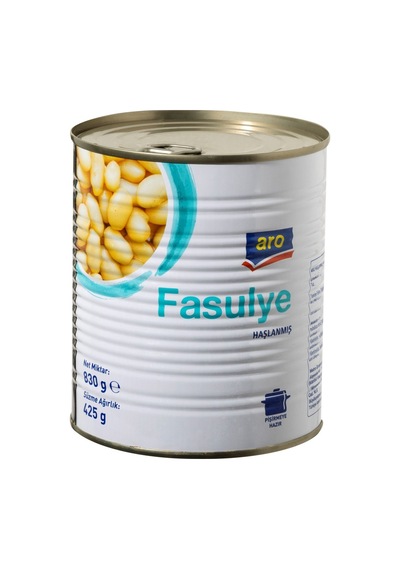 Aro Haşlanmış Fasulye 830 G - Pişirilmeye Hazır Konserve 8'li Avantaj Paketi - 8 Adet Tarı