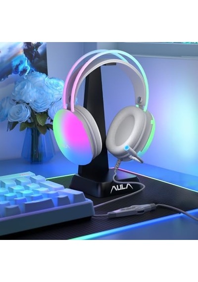 Aula S505 Rgb Usb Gaming Mikronfonlu Oyuncu Kulaklığı Pembe
