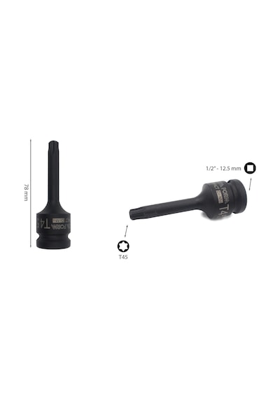 Ceta Form T45 1/2” Havalı Torx Uçlu Lokma Anahtar C68-T45