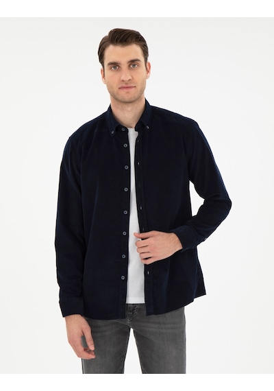 Pierre Cardin Erkek Lacivert Gömlek Desenli 50292347-vr033 Lacivert