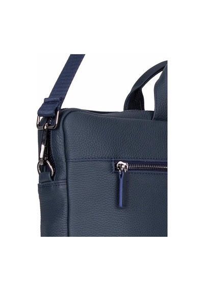 Truro Hakiki Deri Laptop Çantası 16", Seyahat Uyumlu Evrak Çantası Siyah