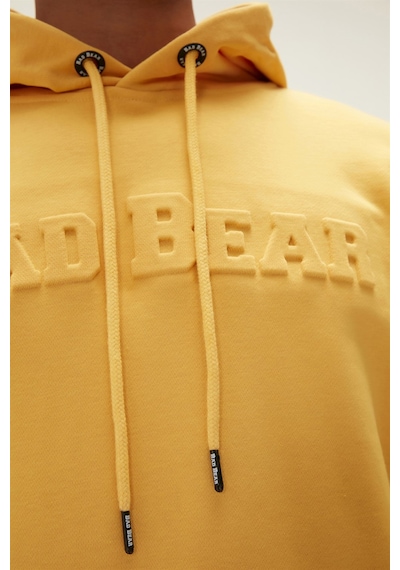 Bad Bear Pucker Bear Hoodie Erkek Sweatshirt-25267 Sarı