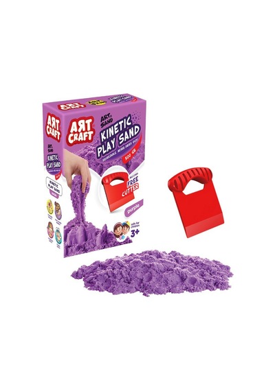 03689 Aksesuarlı Mor Kinetik Oyun Kumu 500 Gr -dede Çok  Renkli