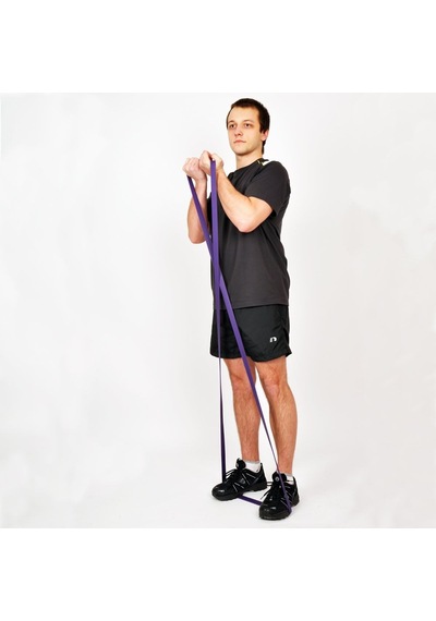 208 Cm Pilates Jimnastik Lastiği Egzersiz Yoga Direnç Bandı Orta-yüksek - Mor 2080x32x4.5 Mm