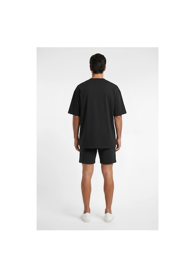 Lixa Basic Siyah Erkek Oversize T-shirt 141081