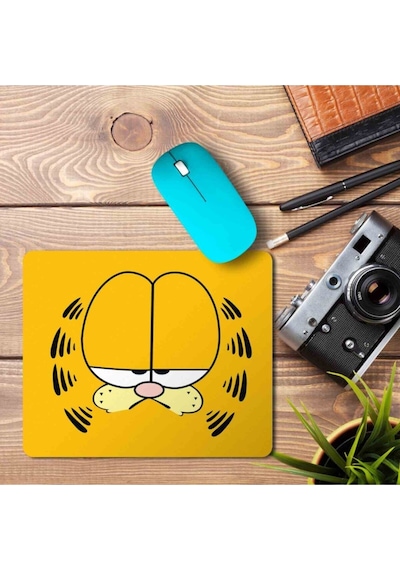 Beyaz Garfield Kedi Mousepad