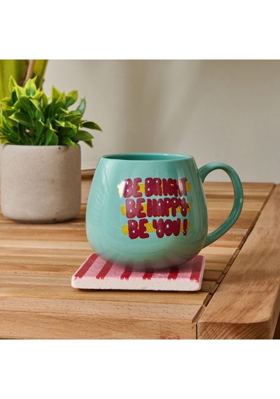 Kitchen Be Bright Be Happy Be You Sloganlı Kupa - Yeşil - 310 Ml Renkli