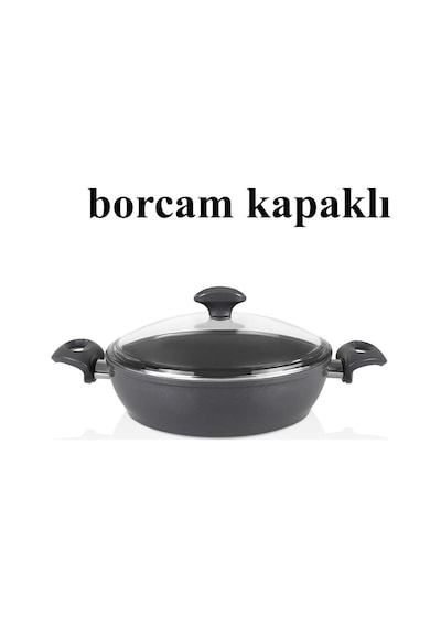 Falez Seramik Karnıyarık Tencere 24 Cm Füme Renk Füme