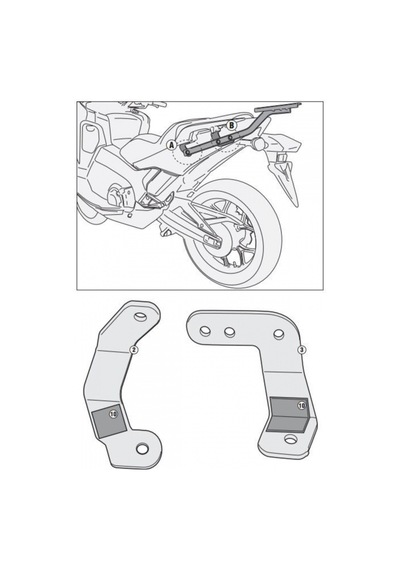 1127Fz Honda Integra 750 14-15 Arka Çanta Taşıyıcı