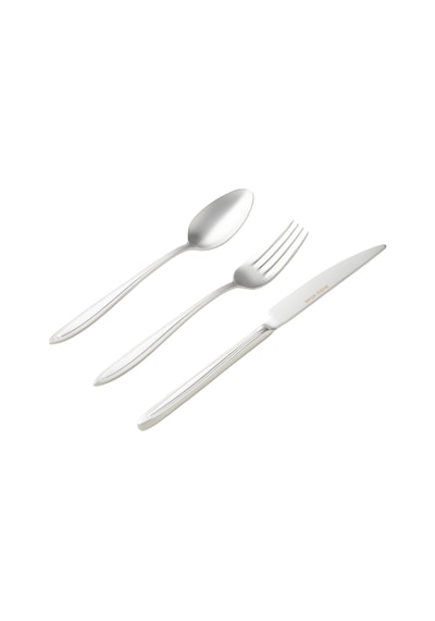 Mudo Home Essen 18 Parça Tatlı Çatal Kaşık Bıçak Seti Mat Gümüş