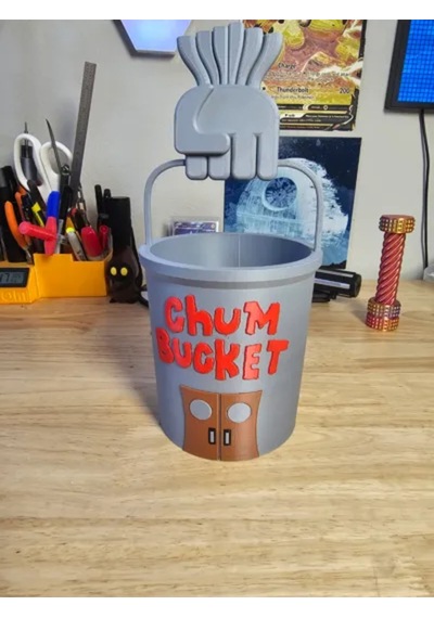 Chum Bucket Tasarımlı Kalemlik Masa Üstü Düzenleyici