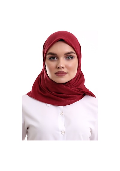 Kofra Desenli Baş Örtü - Kırmızı