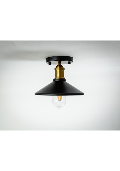 Riolight Retro Tekli Metal Plofonyer Avize Şapka Çapı 22cm Siyah