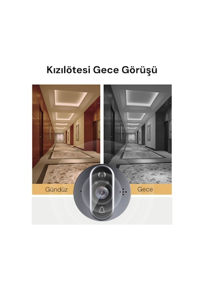 Pd-20 Akıllı Görüntülü Kapı Zili 1080p, 4.3 Ekran
