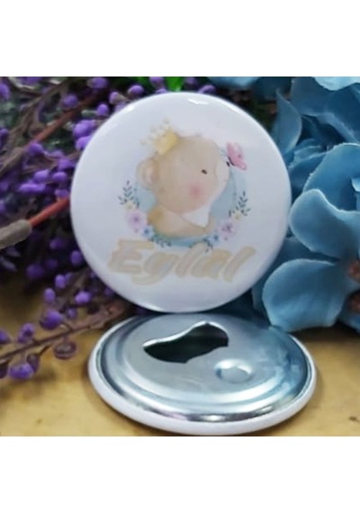 Prenses Temalı Baskılı Bebek Şekeri Metal Magnet Açacak 15 Adet