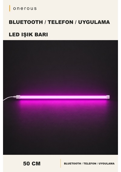 Onerous 50 Cm Led Led Işık, Bluetooth Gümüş
