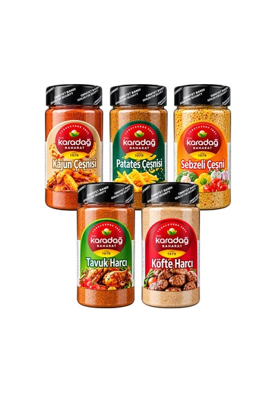 Karadağ Baharat Çeşni Ve Harç Seti 5 Li