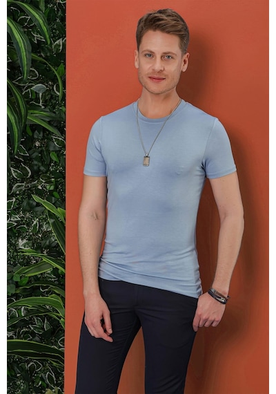 Efor Ts 847 Mavi Spor T-shirt Mavi