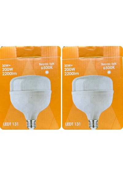 2 Adet Osaka 30w 200w 6500k Beyaz Işık E27 Duylu Kalın Duy Torch Led Ampul Yeni Model