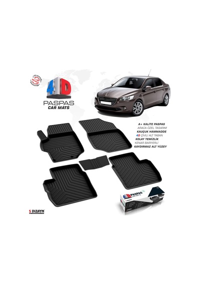 Peugeot 301 4d Havuzlu Paspas 2012-2017 A+kalite
