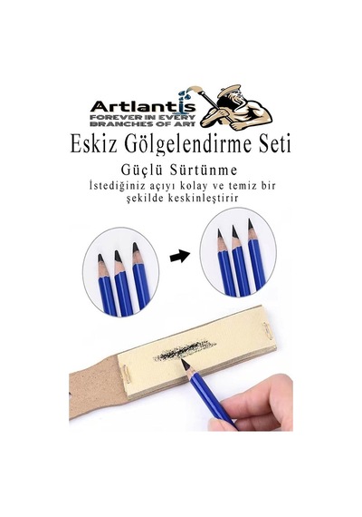 Eskiz Gölgelendirme Seti 7 Parça 1 Paket Kalem Zımparası Kalem Uzatma Aparatı Pastel Dağıtıcı Karakalem