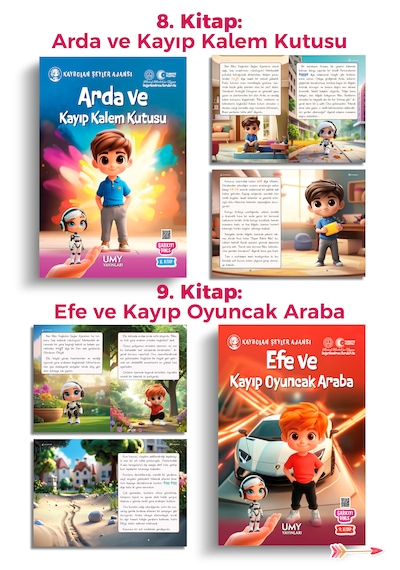 Umy Yayınları Kaybolan Şeyler Ajansı 10'lu Kitap Seti - Çocuklar İçin Problem Çözme Ve Dikkat Geliştiren Hikayeler
