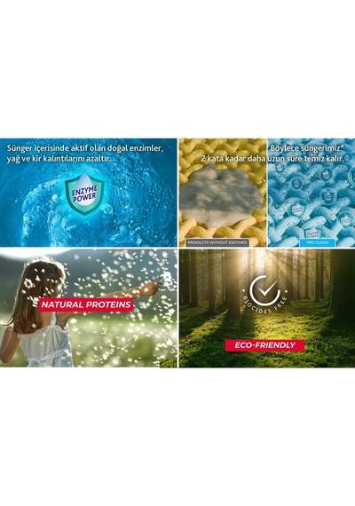 Vileda Pro Clean Aktif Enzimli Mikrofiber Temizlik Bezi, 3'lü Paket Genel