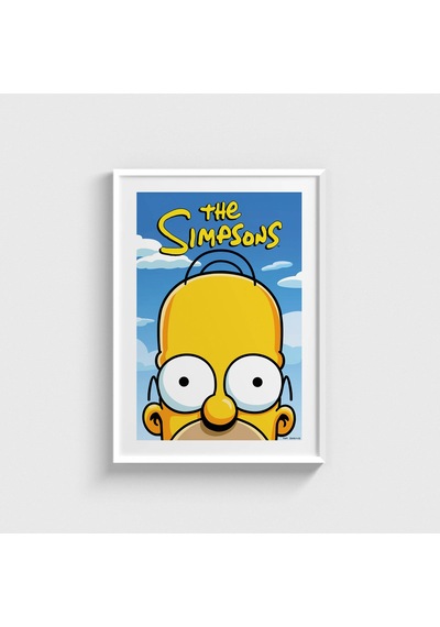 The Simpsons Dizi Posteri Tablo Çerçeveli Poster Duvar Dekorasyonu Beyaz Çerçeveli Tablo Beyaz Çerçeveli Tablo Dn11d527beyaz