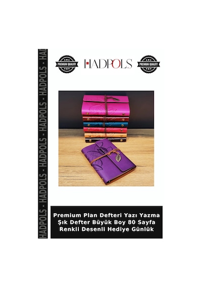 Premium Plan Defteri Yazı Yazma Şık Defter Büyük Boy 80 Sayfa Renkli Desenli Hediye Günlük Çok Renkli